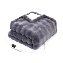 Rabbit fur Electric Blanket – gray