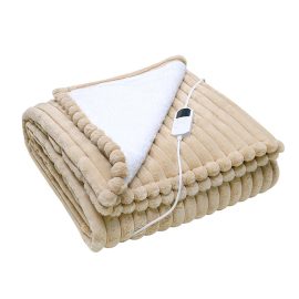 Faux Rabbit Fur Electric Blanket – beige
