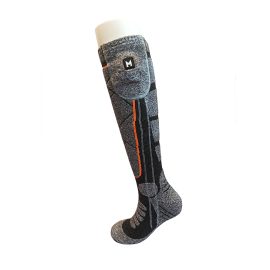 Heated ski socks for sports – dark gray & orange