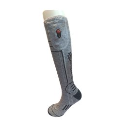 Heated ski socks for sports – gray